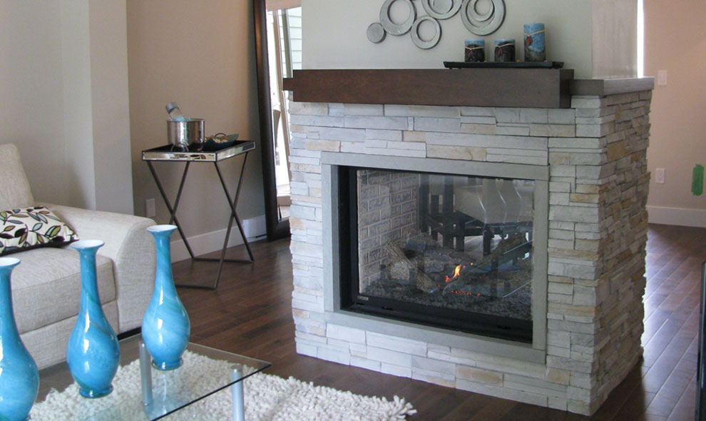 fireplace in living room